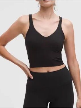 Lululemon Align Cropped Bra Tank Black 6